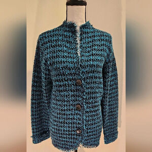 Coldwater Creek Houndstooth Cardigan / Jacket